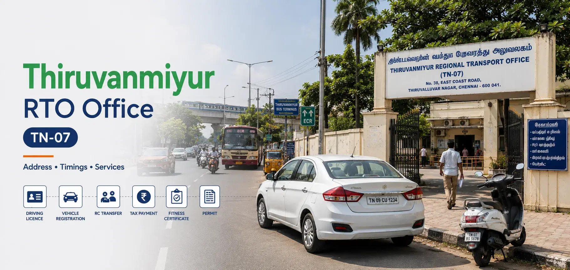 Thiruvanmiyur RTO Office (TN-07): Address, Timings, Fees & Services Guide