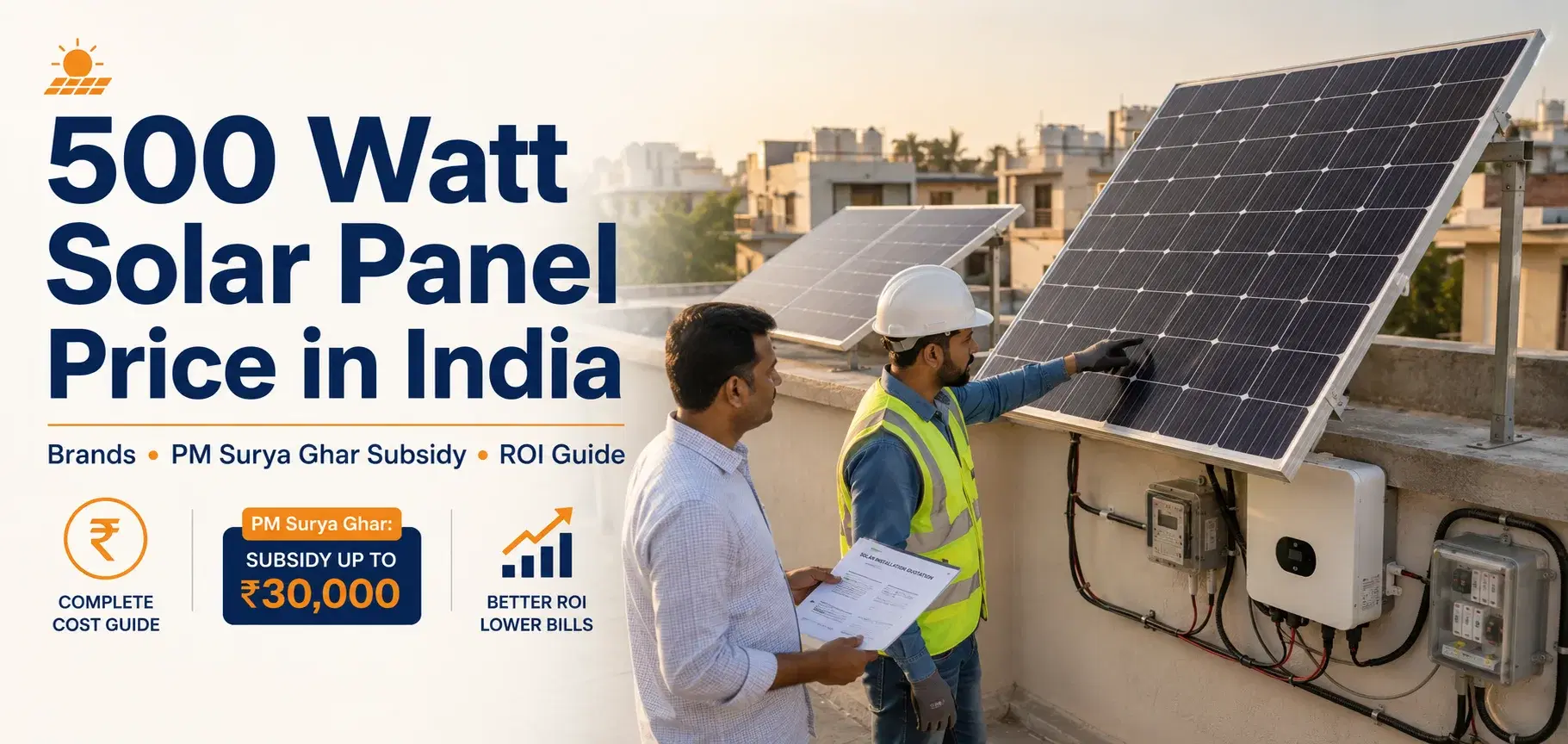 500 Watt Solar Panel Price in India : Guide with Brands, Subsidy & ROI