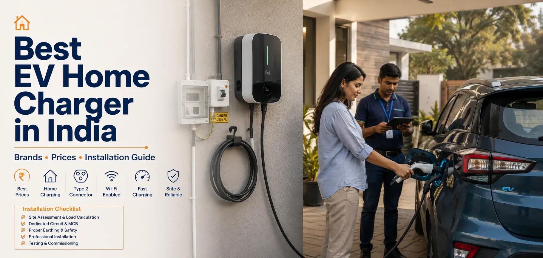 Best EV Home Charger in India: Brands, Prices & Installation Guide