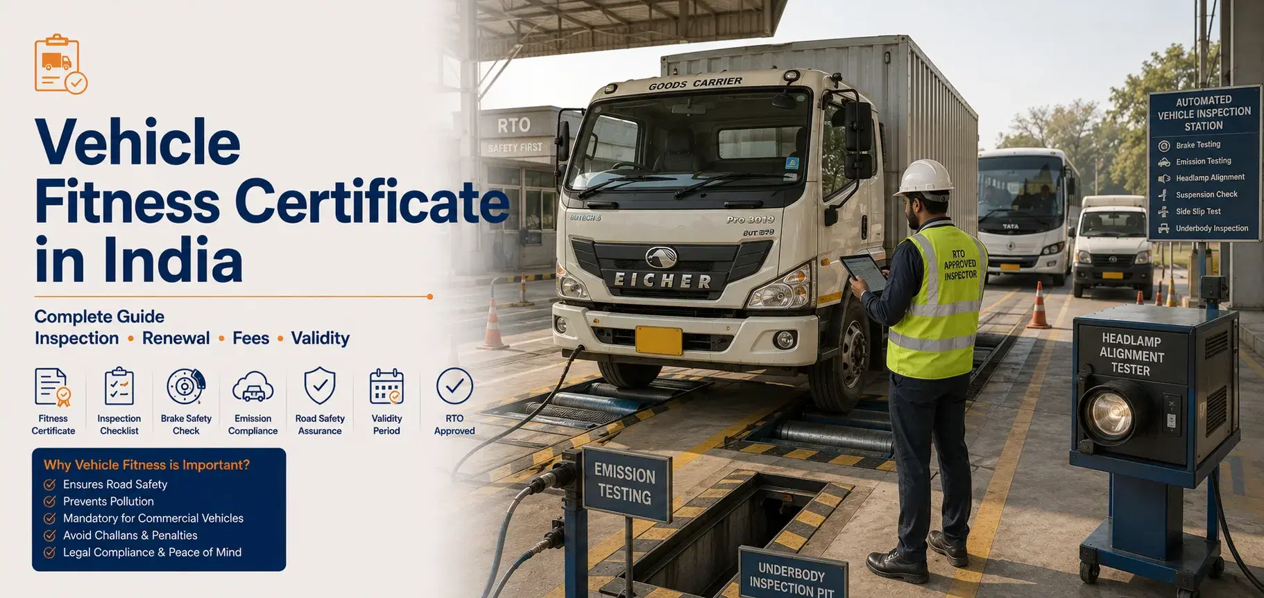 Vehicle Fitness Certificate in India: Fees, Rules & Online Apply