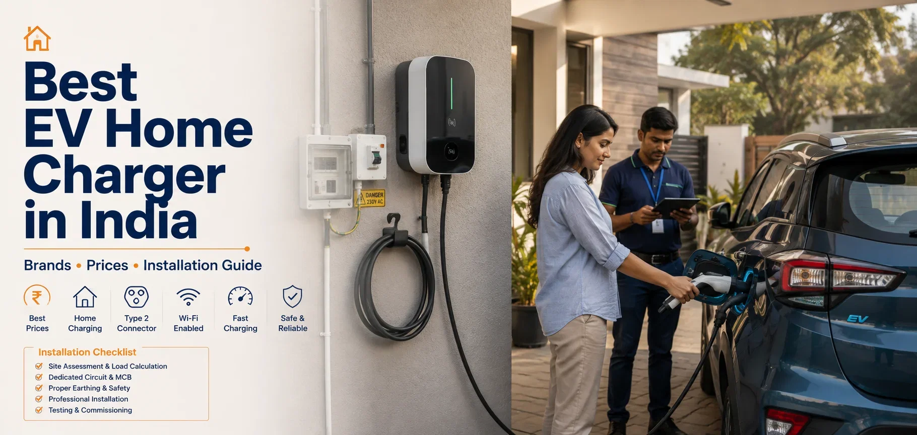 Best EV Home Charger in India: Brands, Prices & Installation Guide