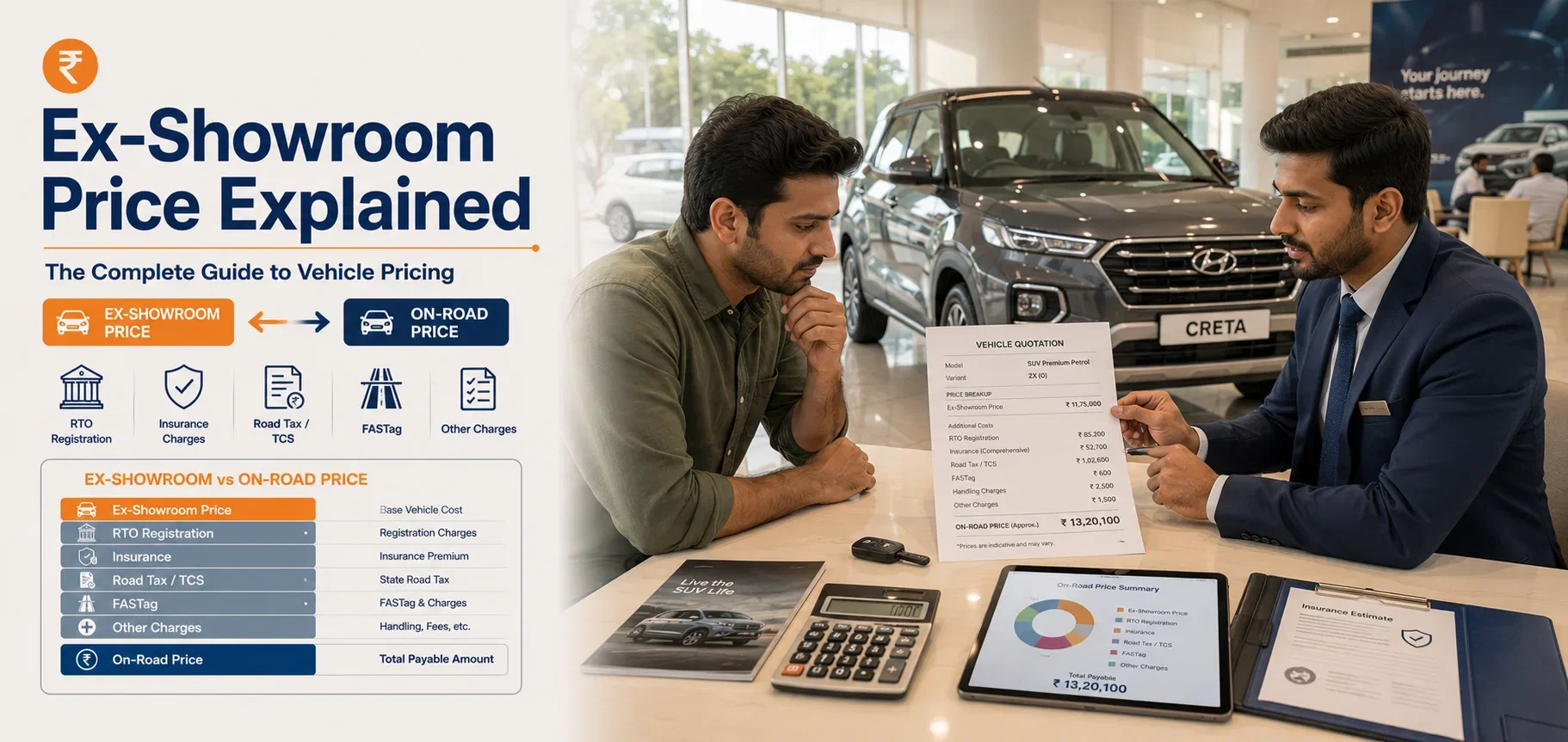 Ex-Showroom Price in India: Meaning, GST & On-Road Cost