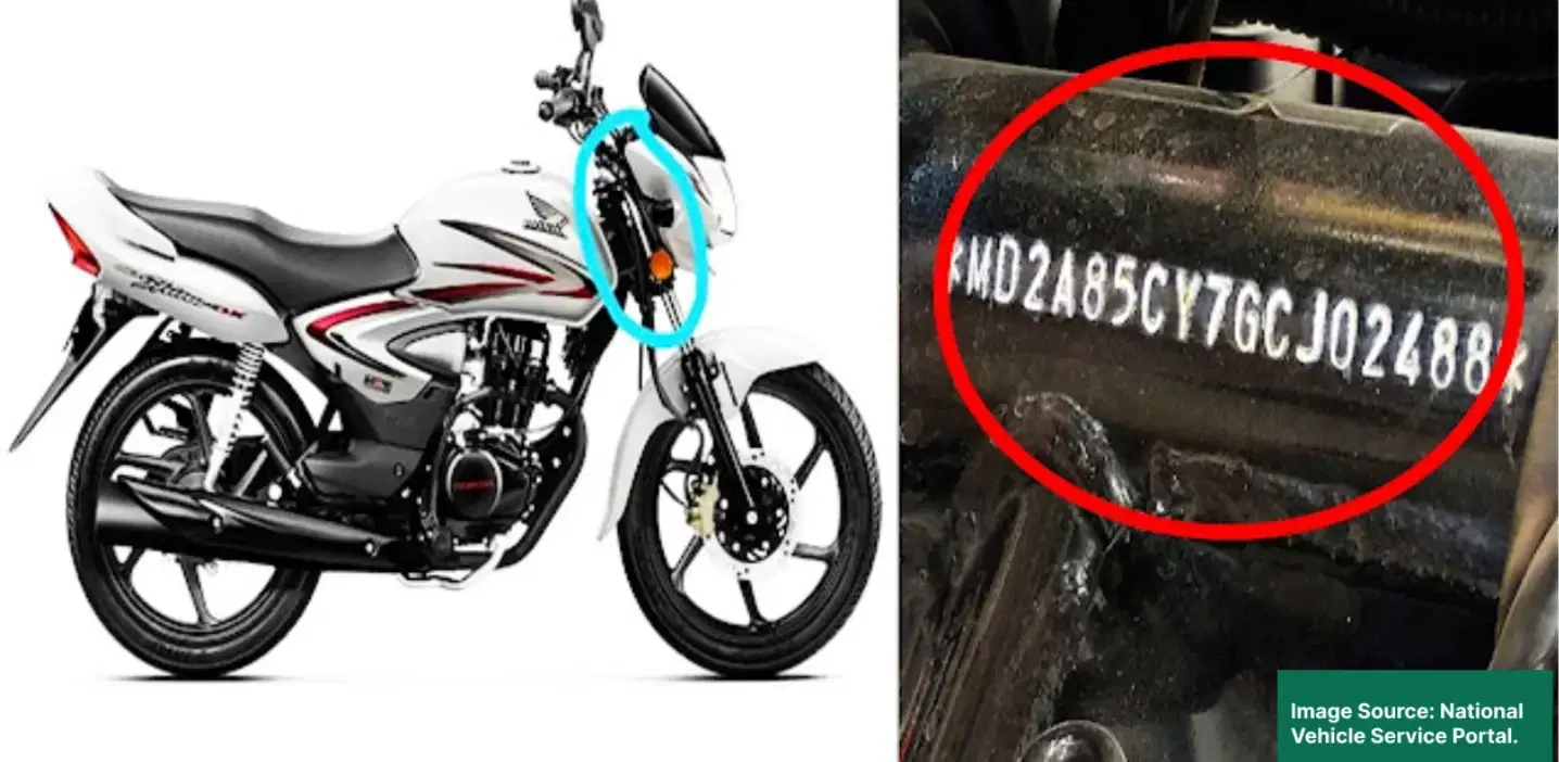How to Find Chassis Number on Bikes & Scooters (Full India Guide)