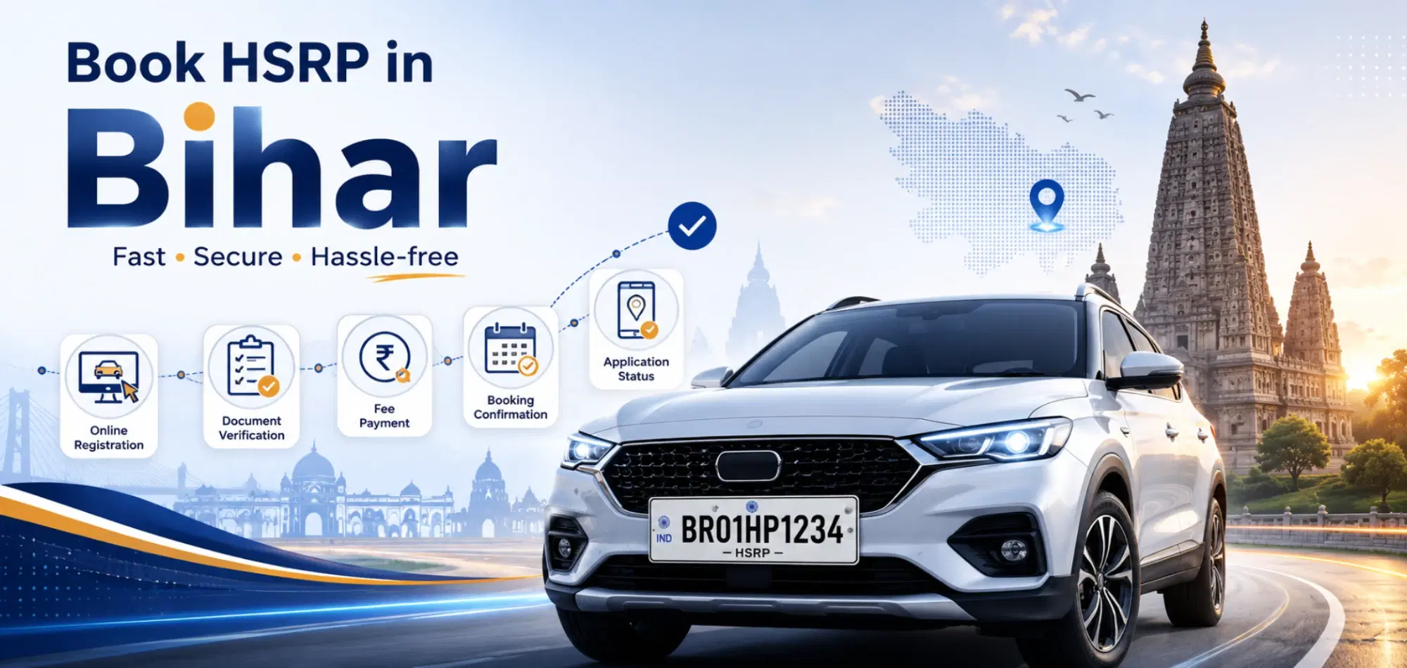 HSRP Bihar: Apply Online, Fees, Status & Booking